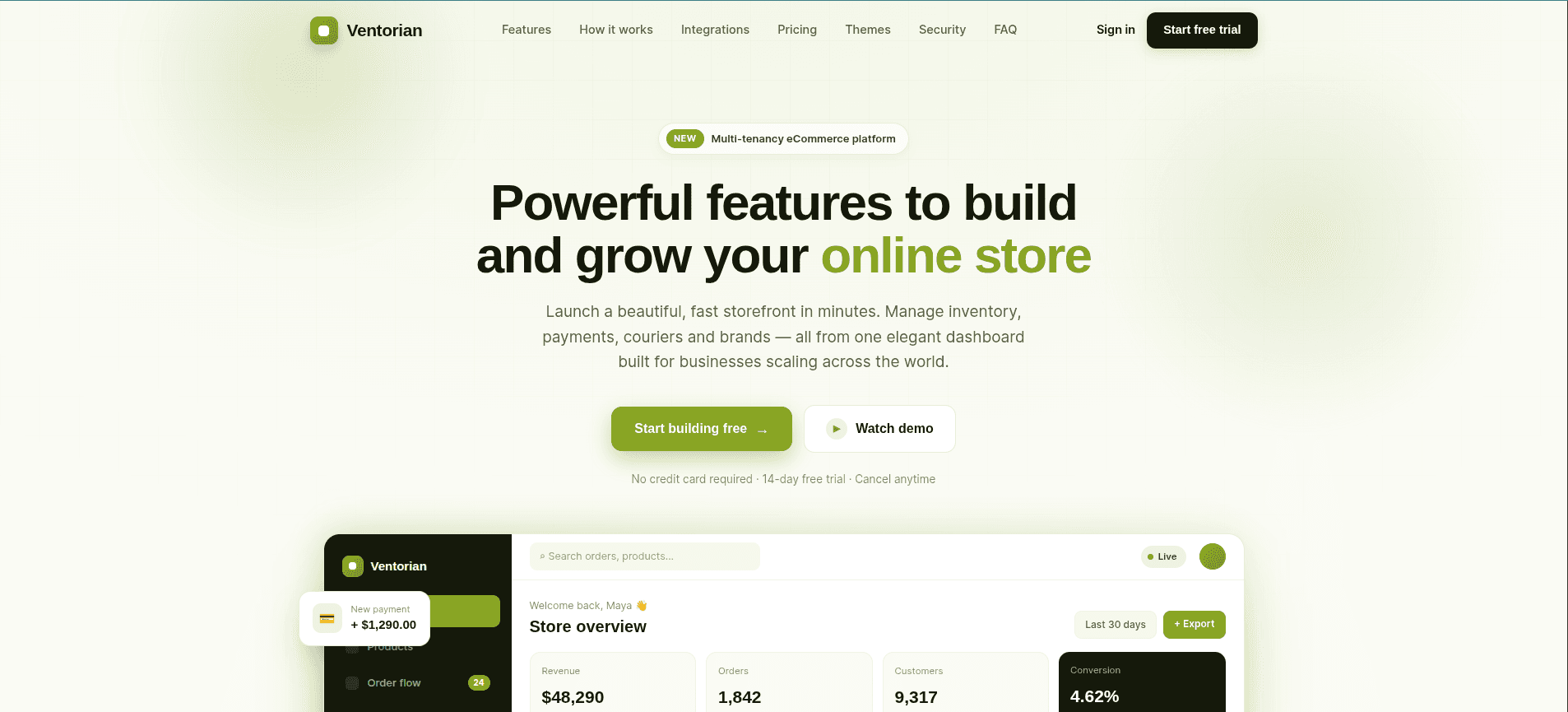 Ventorian Ecommerce SaaS